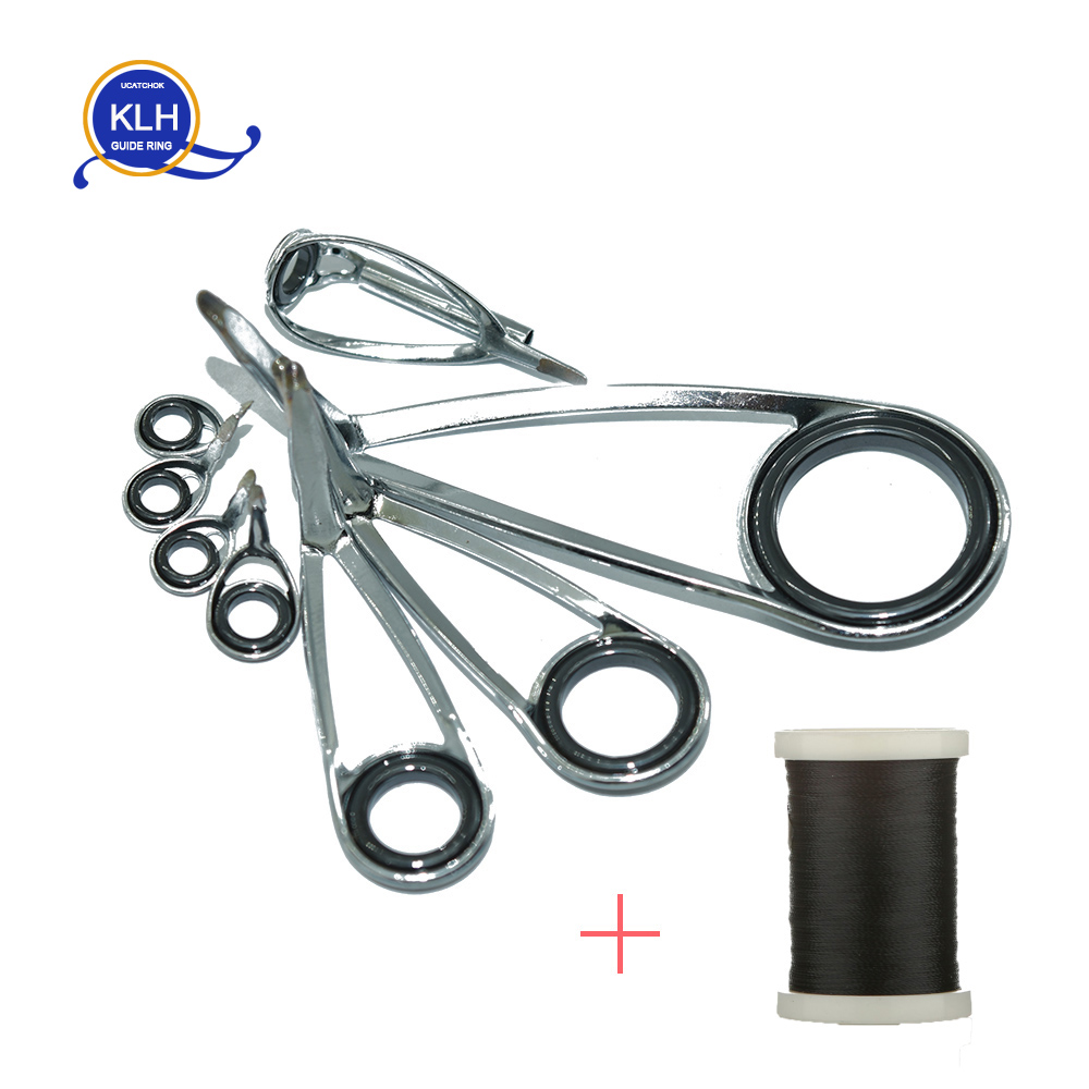 Fishing Rod Spinning - 8 Buah/Kit KLH Cincin Panduan Braket